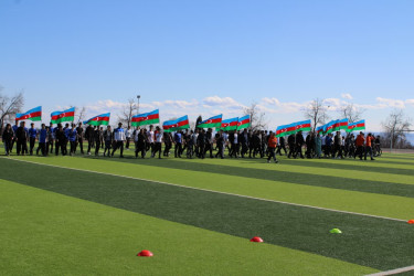 Bədən Tərbiyəsi və İdman Günü münasibətilə keçirilən Balakən məktəblilərinin Spartakiadasının açılışı olub