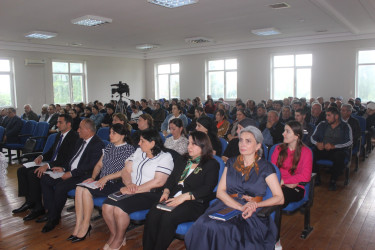 Balakən Rayon İcra Hakimiyyətinin başçısı İslam Rzayev  Qaysa kəndinin sakinləri ilə görüşüb