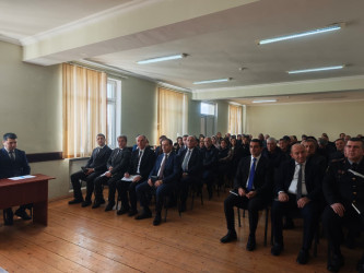 Balakən Rayon İcra Hakimiyyətinin başçısı Natiq Ağayev  Talalar kəndində sakinlərlə görüşüb