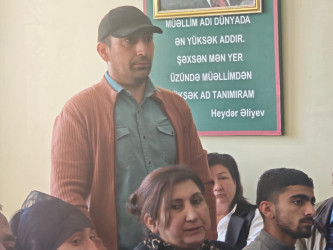 Balakən Rayon İcra Hakimiyyətinin başçısı Natiq Ağayev Gülüzanbinə kəndində sakinlərlə görüşüb