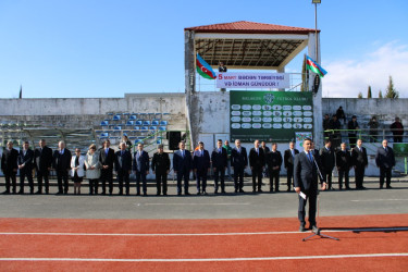 Bədən Tərbiyəsi və İdman Günü münasibətilə keçirilən Balakən məktəblilərinin Spartakiadasının açılışı olub