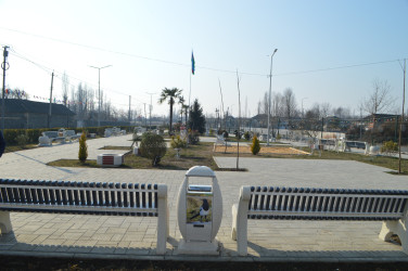 Şərif kəndində yeni park salınıb və müasir işıqlandırma sistemi quraşdırılıb