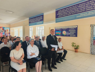 Balakən Rayon İcra Hakimiyyətinin başçısı Natiq Ağayev iyunun 18-də Qabaqçöl qəsəbəsində sakinlərlə görüşüb