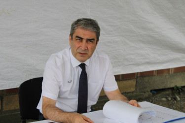 Balakən Rayon İcra Hakimiyyətinin başçısı Natiq Ağayev Qarahacılı kəndində sakinlərlə görüşüb