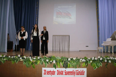 Balakəndə 20 Sentyabr - Dövlət Suverenliyi Günü ilə əlaqədar tədbir keçirilib