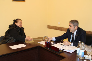 Balakən Rayon İcra Hakimiyyətinin başçısı Natiq Ağayev 22 aprel 2026-cı il tarixində vətəndaş qəbulu keçirib
