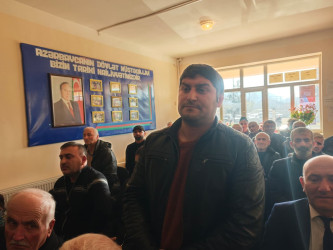 Balakən Rayon İcra Hakimiyyətinin başçısı Natiq Ağayev Mahamalar kəndində sakinlərlə görüşüb