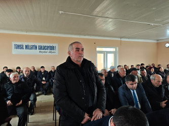 Balakən Rayon İcra Hakimiyyətinin başçısı Natiq Ağayev  Püştətala kəndində sakinlərlə görüşüb