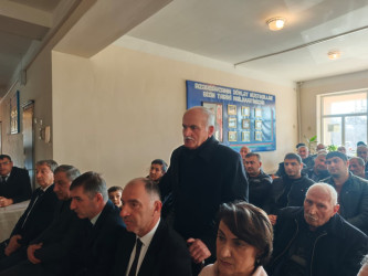 Balakən Rayon İcra Hakimiyyətinin başçısı Natiq Ağayev Mahamalar kəndində sakinlərlə görüşüb