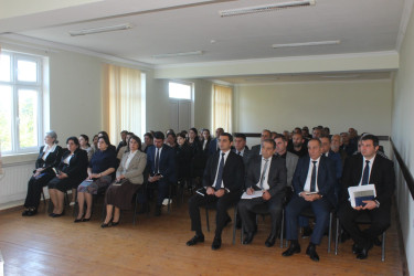 Balakən Rayon İcra Hakimiyyətinin başçısı İslam Rzayev  Talalar kəndində sakinlərlə görüşüb
