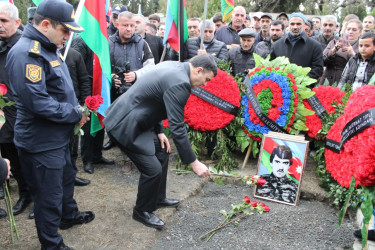 İtkin düşmüş şəhidimizlə vida mərasimi keçirilib