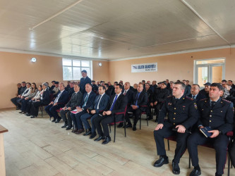 Balakən Rayon İcra Hakimiyyətinin başçısı Natiq Ağayev  Püştətala kəndində sakinlərlə görüşüb